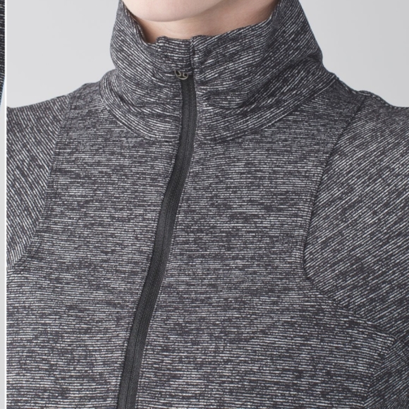 Lululemon Kanto Catch Me 1/2 Zip Stripe Black /grey - Picture 4 of 12
